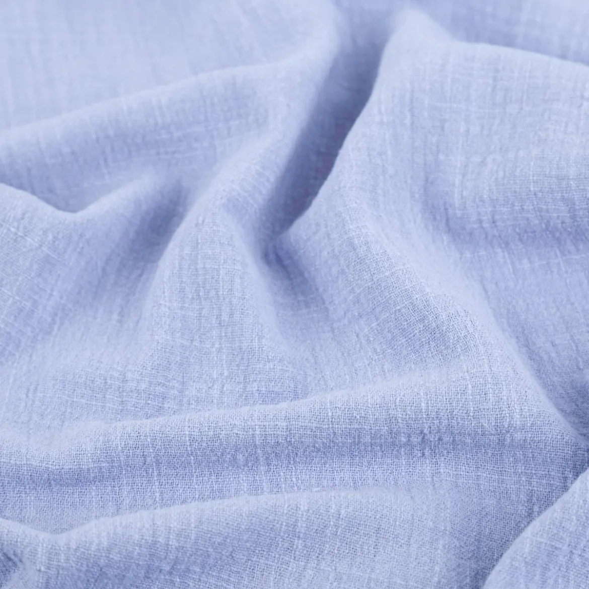 Baumwollstoff Cotton Slub washed lavendel-blau1,30m Breite