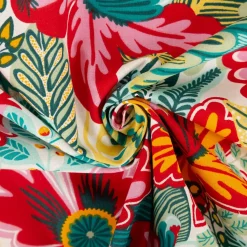 Baumwollstoff Cretonne Kiribati Blumen bunt 1,60m Breite