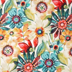 Baumwollstoff Cretonne Melissandre Blumen Aquarell weiß bunt 1,60m Breite