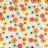Baumwollstoff Cretonne Selma Blumen weiß bunt 1,60m Breite