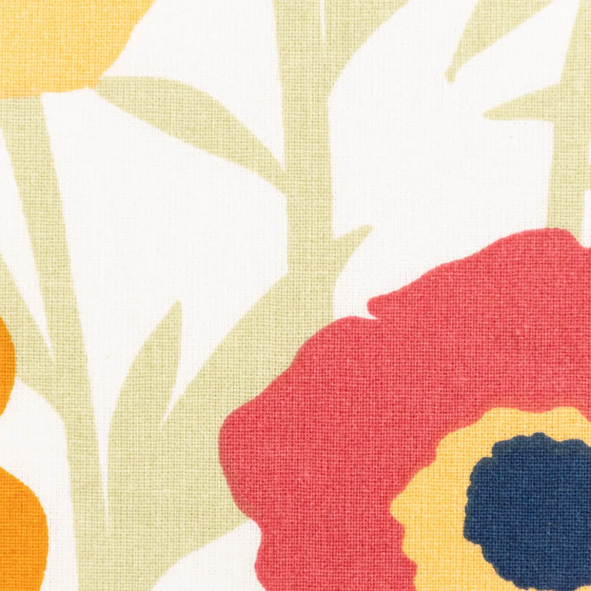 Baumwollstoff Cretonne Selma Blumen weiß bunt 1,60m Breite