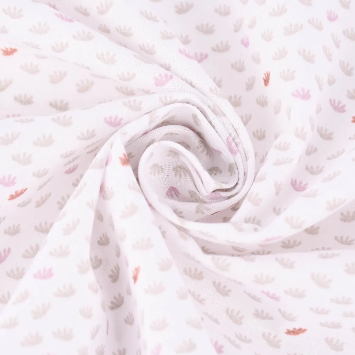 Baumwollstoff DEAR Feder Pusteblume Samen weiß beige rosa rosegold Glitzer 1,5m Breite