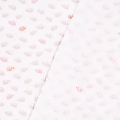 Baumwollstoff DEAR Feder Pusteblume Samen weiß beige rosa rosegold Glitzer 1,5m Breite