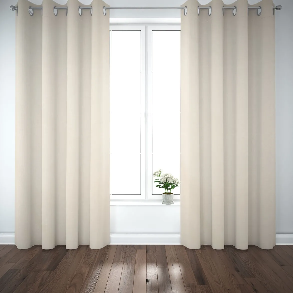 Baumwollstoff Dekostoff Canvas einfarbig natur 1,4m Breite