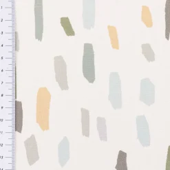 Baumwollstoff Dekostoff Halbpanama Striche weiß grün blau grau beige 1,40m Breite