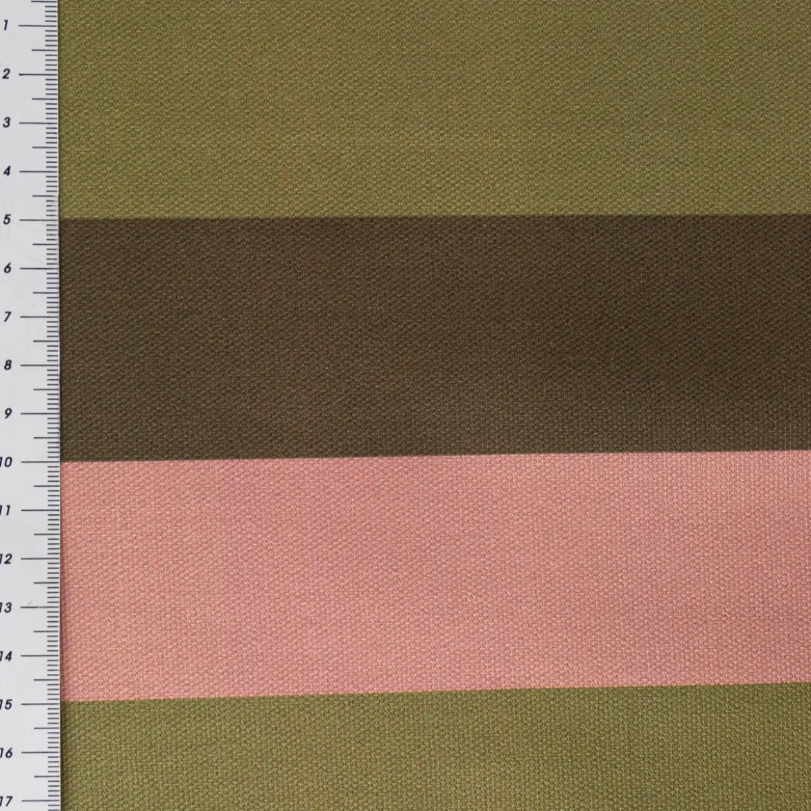 Baumwollstoff Dekostoff Halbpanama Digitaldruck Streifen rosa, braun, grün 1,40m Breite