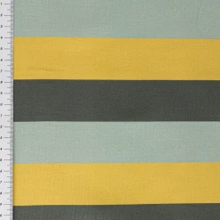 Baumwollstoff Dekostoff Halbpanama Digitaldruck Streifen grün grau blau 1,40m Breite