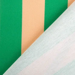 Baumwollstoff Dekostoff Halbpanama Digitaldruck Joyful Basic Stripe grün peach 1,40m Breite