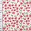 Baumwollstoff Dekostoff Halbpanama Digitaldruck Mini Blume weiß pink 1,40m Breite