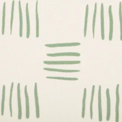 Baumwollstoff Dekostoff Halbpanama Digitaldruck Strichmuster ecru grün 1,40m Breite