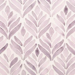 Baumwollstoff Dekostoff Halbpanama Digitaldruck Aquarell Ornamente weiß lila 1,40m Breite