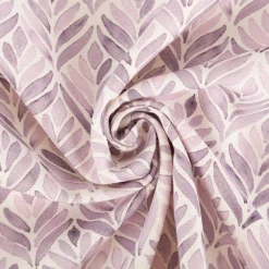 Baumwollstoff Dekostoff Halbpanama Digitaldruck Aquarell Ornamente weiß lila 1,40m Breite