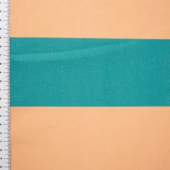 Baumwollstoff Dekostoff Halbpanama Digitaldruck Streifen apricot grün 1,40m Breite
