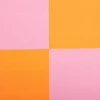 Baumwollstoff Dekostoff Halbpanama Digitaldruck Karo 10x10cm pink orange 1,40m Breite
