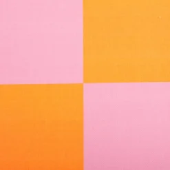 Baumwollstoff Dekostoff Halbpanama Digitaldruck Karo 10x10cm pink orange 1,40m Breite