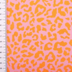 Baumwollstoff Dekostoff Halbpanama Digitaldruck Leo pink orange 1,40m Breite