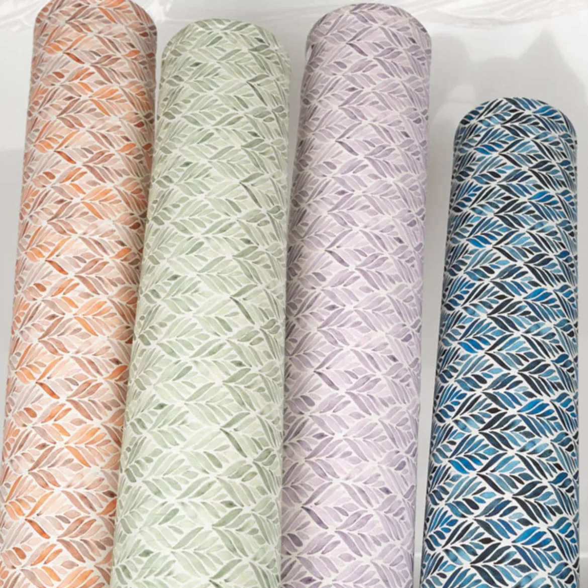 Baumwollstoff Dekostoff Halbpanama Digitaldruck Aquarell Ornamente weiß blau 1,40m Breite