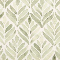 Baumwollstoff Dekostoff Halbpanama Digitaldruck Aquarell Ornamente weiß grün 1,40m Breite