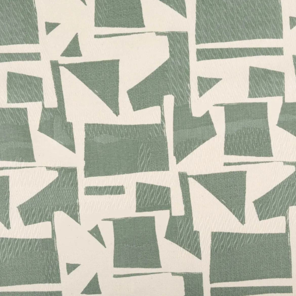 Baumwollstoff Dekostoff Jacquard Korgen natur mint 140cm Breite