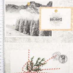 Baumwollstoff Dekostoff Misty Stories grau – Weihnachtsstoff 1,4m