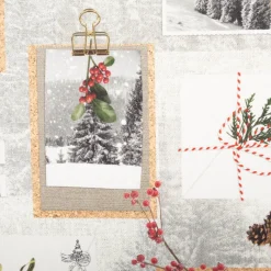 Baumwollstoff Dekostoff Misty Stories grau – Weihnachtsstoff 1,4m