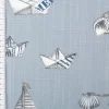 Baumwollstoff Dekostoff Panama Leinenstruktur Petitbateau Maritim blau 1,60m Breite