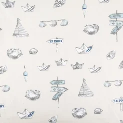 Baumwollstoff Dekostoff Panama Leinenstruktur Petitbateau Maritim natur 1,60m Breite