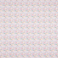 Baumwollstoff Digitaldruck Patchworkstoff Pride Regenbogen Herzen weiß bunt 1,40m Breite
