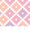 Baumwollstoff Emilia by Camelot Blumen Vierecke Pastell weiß rosa 1,10m Breite
