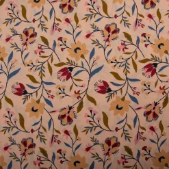 Baumwollstoff Evelyne floral pfirsich 1,47m Breite