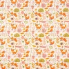 Baumwollstoff Füchse Foxy weiß orange 1,40m Breite