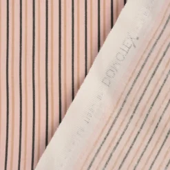 Baumwollstoff GILDWIN Streifen Nadelstreifen fein rosa grau beige 1,5m Breite
