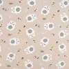 Baumwollstoff GUGEO Bären Äpfel Birnen beige weiß grün rost ocker schwarz 1,5m Breite
