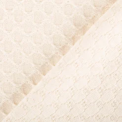 Baumwollstoff Jacquard Strickstoff Naturals natur 1,3m Breite