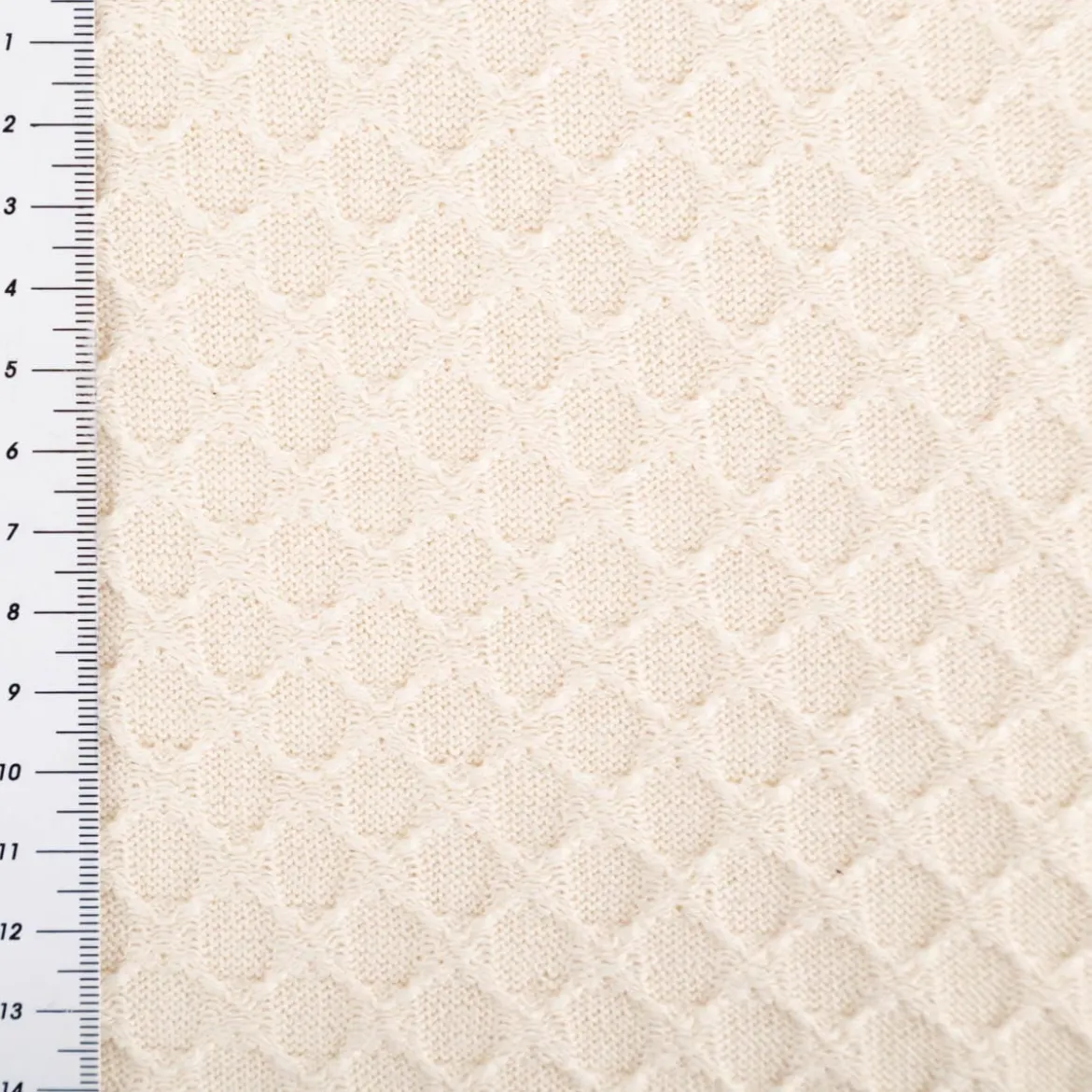 Baumwollstoff Jacquard Strickstoff Naturals natur 1,3m Breite