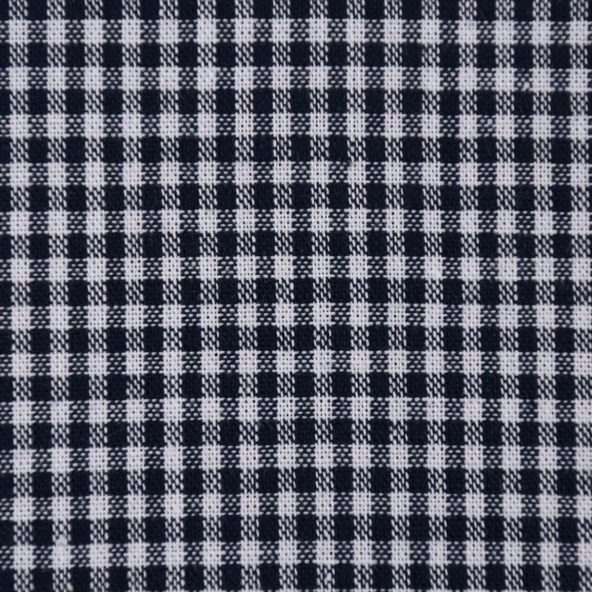 Baumwollstoff kariert weiß dunkelblau 2mm