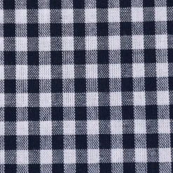 Baumwollstoff kariert weiß dunkelblau 5mm