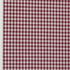 Baumwollstoff kariert weiß dunkelrot 5mm 1,4m Breite