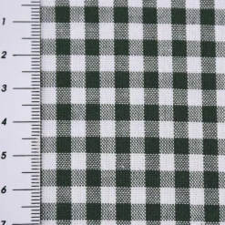 Baumwollstoff kariert weiß dunkelgrün 5mm