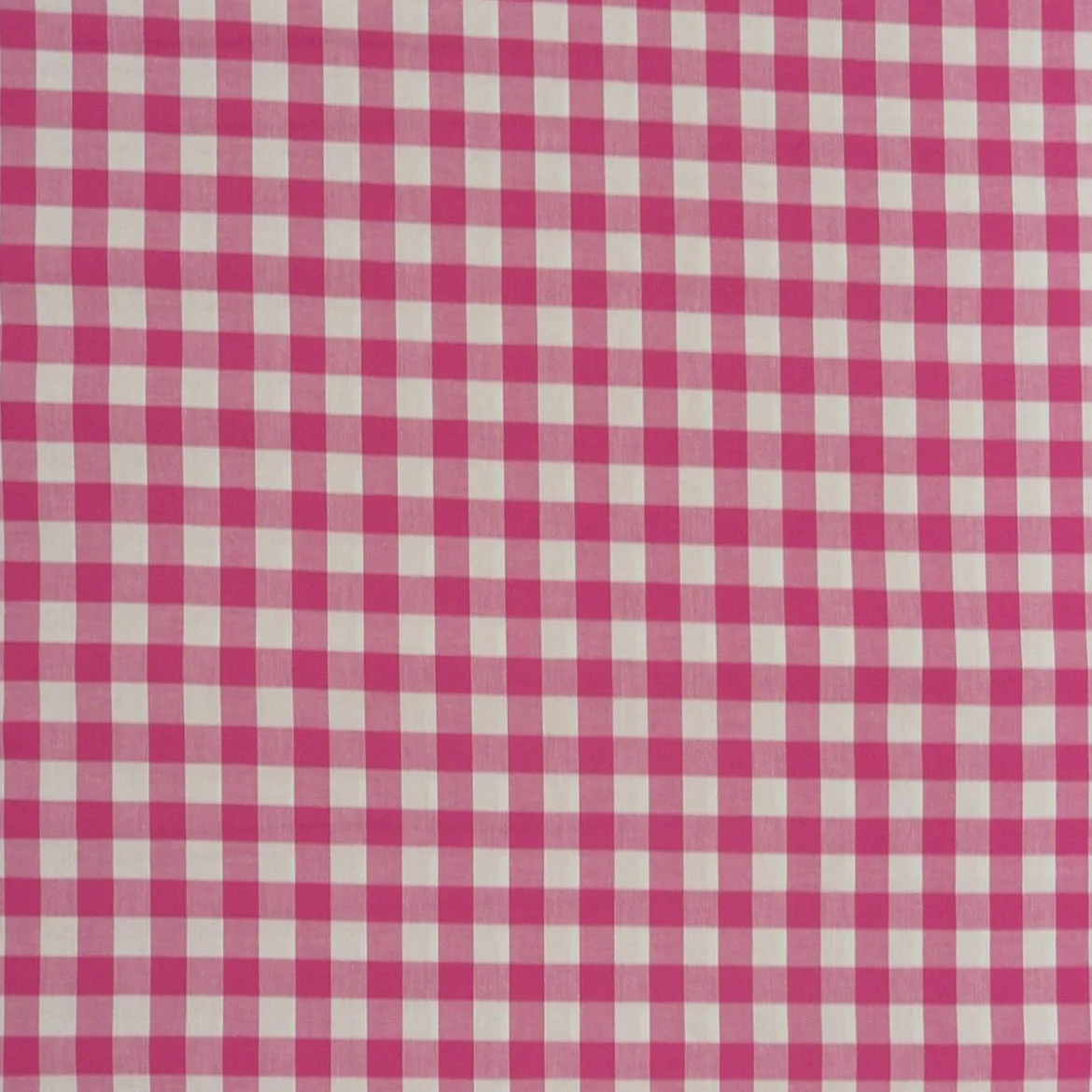 Baumwollstoff kariert weiß pink 16mm