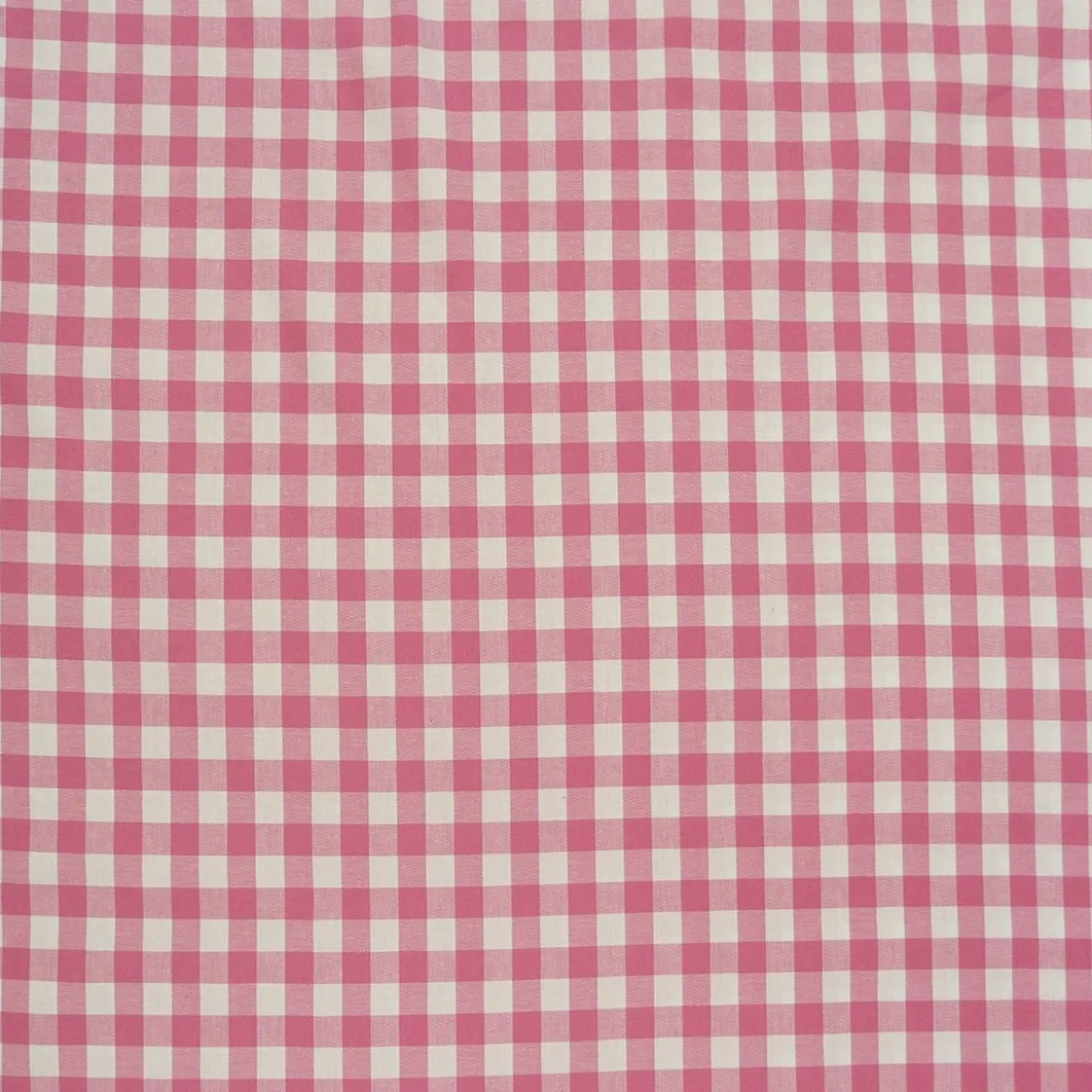 Baumwollstoff kariert weiß rosa 16mm 1,4m Breite