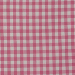 Baumwollstoff kariert weiß rosa 9mm