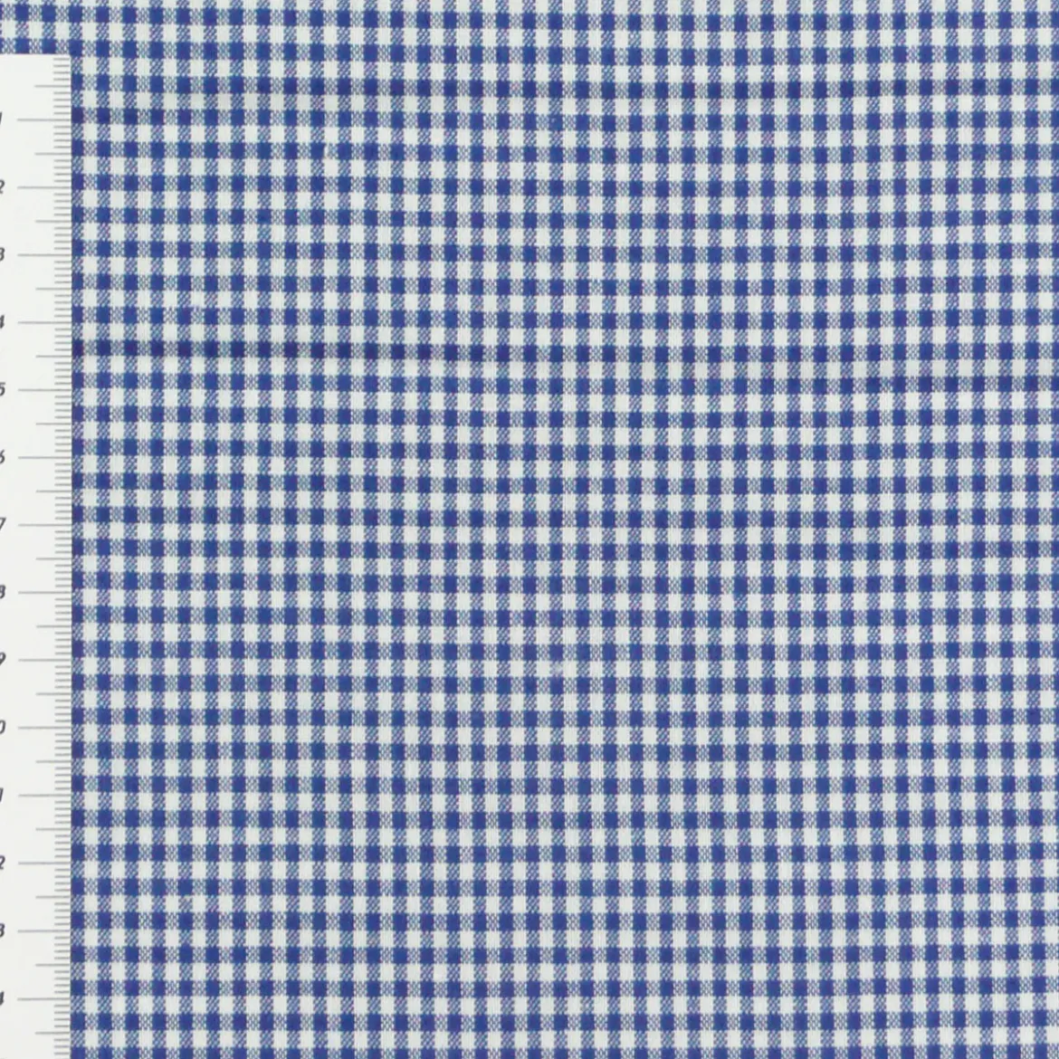 Baumwollstoff kariert weiß royalblau 2mm