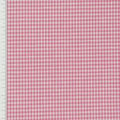 Baumwollstoff kariert weiß rosa 2mm 1,4m Breite