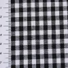 Baumwollstoff kariert weiß schwarz 5mm 1,4m Breite