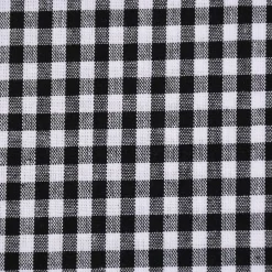 Baumwollstoff kariert weiß schwarz 5mm 1,4m Breite