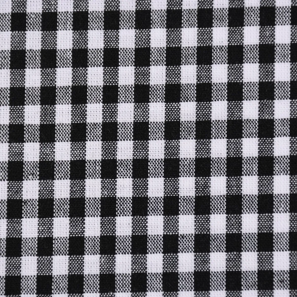 Baumwollstoff kariert weiß schwarz 5mm 1,4m Breite