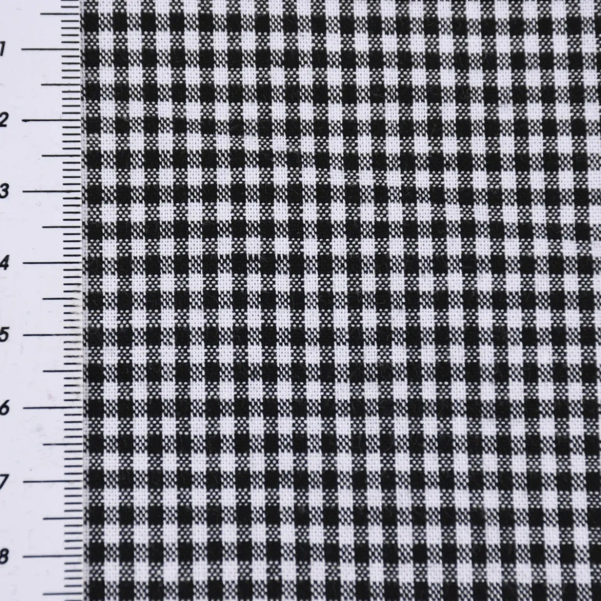 Baumwollstoff kariert weiß schwarz 2mm