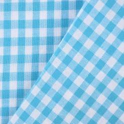Baumwollstoff kariert weiß türkis 5mm