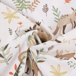 Baumwollstoff Kinderstoff Webware Tiere aus Australien weiß grün beige 1,47m Breite